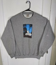 VTG Disney Mickey Mouse Sweatshirt Crewneck Men XL 50/50 Marks Gray 90s Cartoon