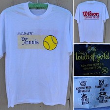 vintage UC Davis Tennis Wilson Tennis Team t-shirt made in USA size XL