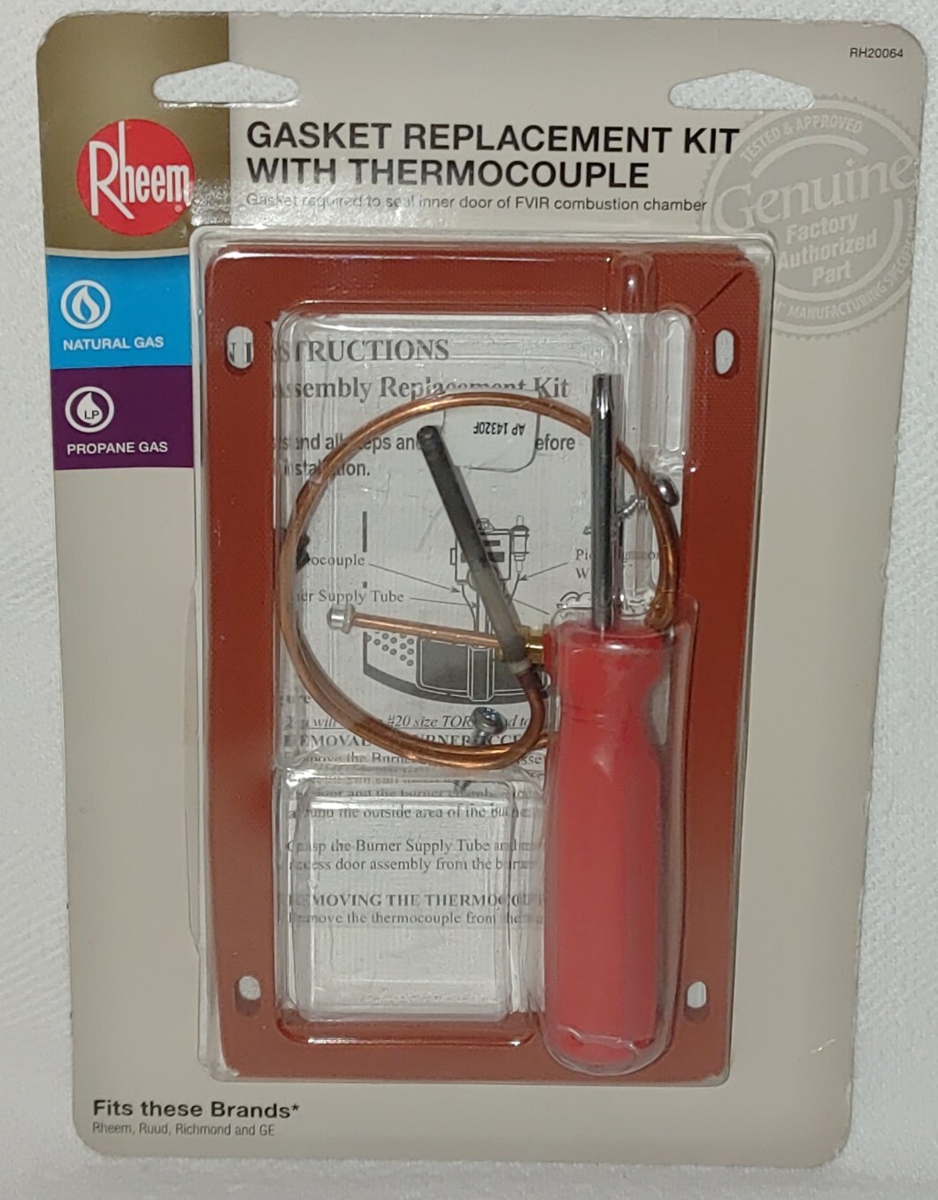Rheem Gasket Replacement Kit Thermocouple FVIR Water Heater Natural Gas Propane eBay