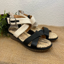 Dolce Vita Sandals Womens Girls 4 Ankle Strap Black Beige Platform Back Zipper