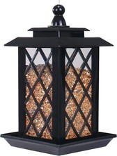 Hanging Bird Feeder for Outdoors - 3.2Lb Seed Capacity Lantern for Wild Birds