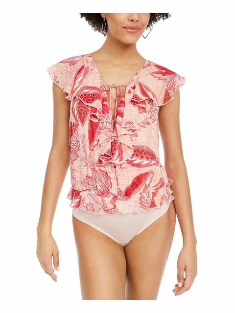 red guess bodysuit