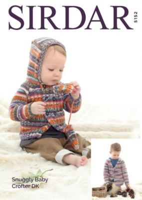 Sirdar Knitting Pattern - Snuggly Baby Crofter DK, Jacket and Cardigan 5152
