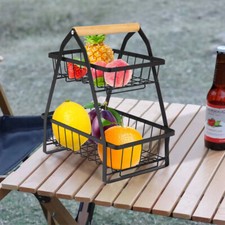 Detachable Design Fruit Basket Rack Holder Vegetable Bowl Storage Stand Organize