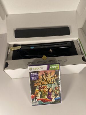 Xbox 360 Kinect Sensor with Kinect Adventure *Complete in Box* sealed new game
