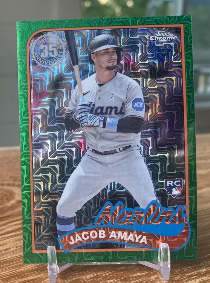 JACOB AMAYA 2024 Topps Series 2 #2T89C99 SilverPack Green Mojo SP