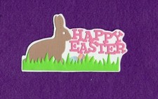 HAPPY EASTER  3 title die cuts scrapbook cards