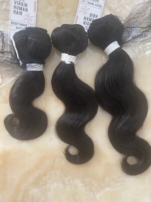 Brazilian Human Hair Bundles 12 14 16 Inch Body Wave Virgin Hair Amazon.com : Body Wave Bundles Human Hair 12 14 16 Inch  main image 3