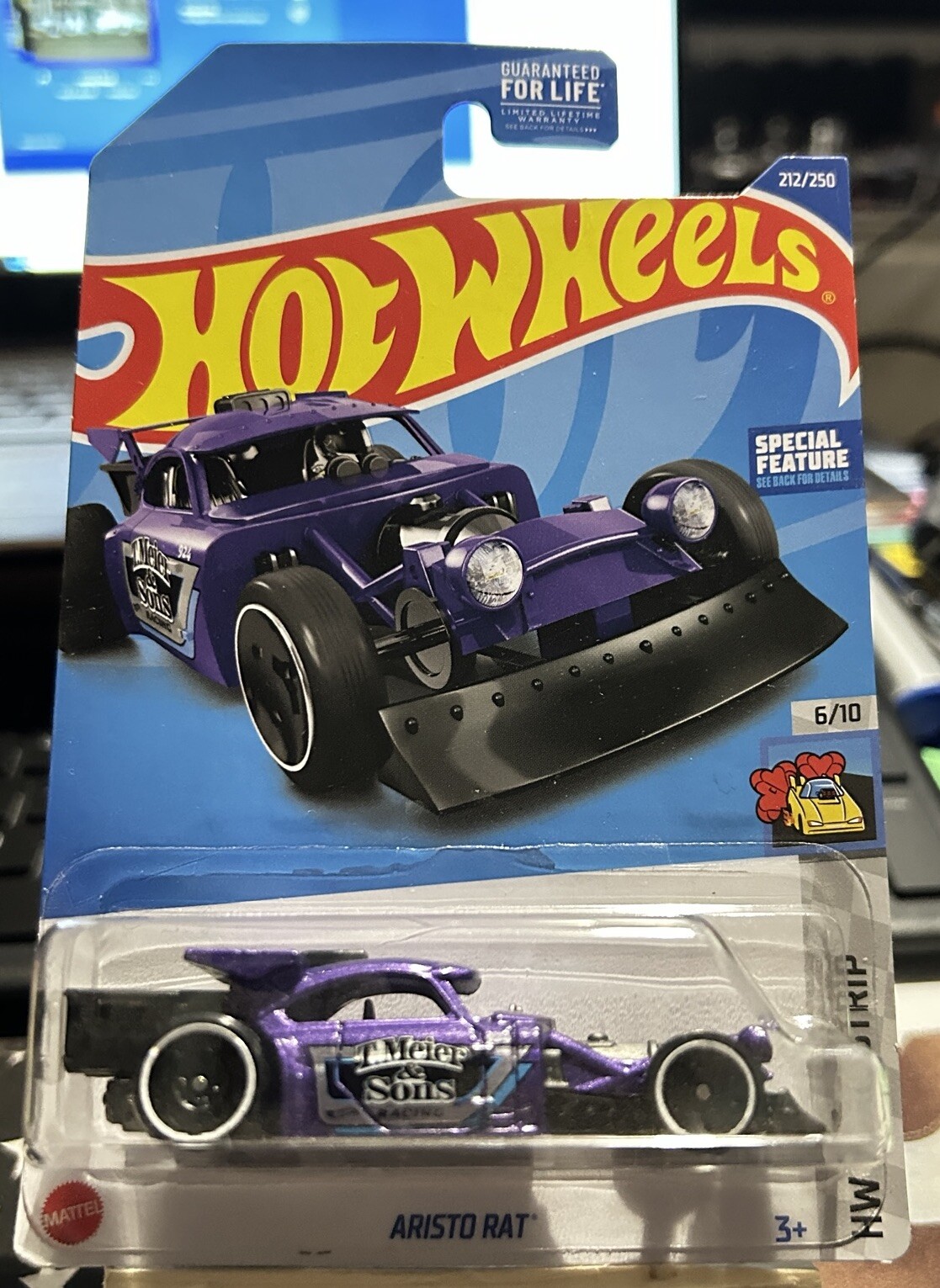 2022 HOT WHEELS ARISTO RAT 212/250 HW DRAG STRIP 6/10 Purple