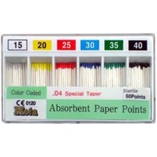 META ABSORBENT PAPER POINTS - .04 TAPER - 20 COLOR CODED   60/PACK