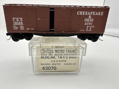 Kadee Micro-Trains N Scale #43070 40' Wood Box Car - Chesapeake & Ohio