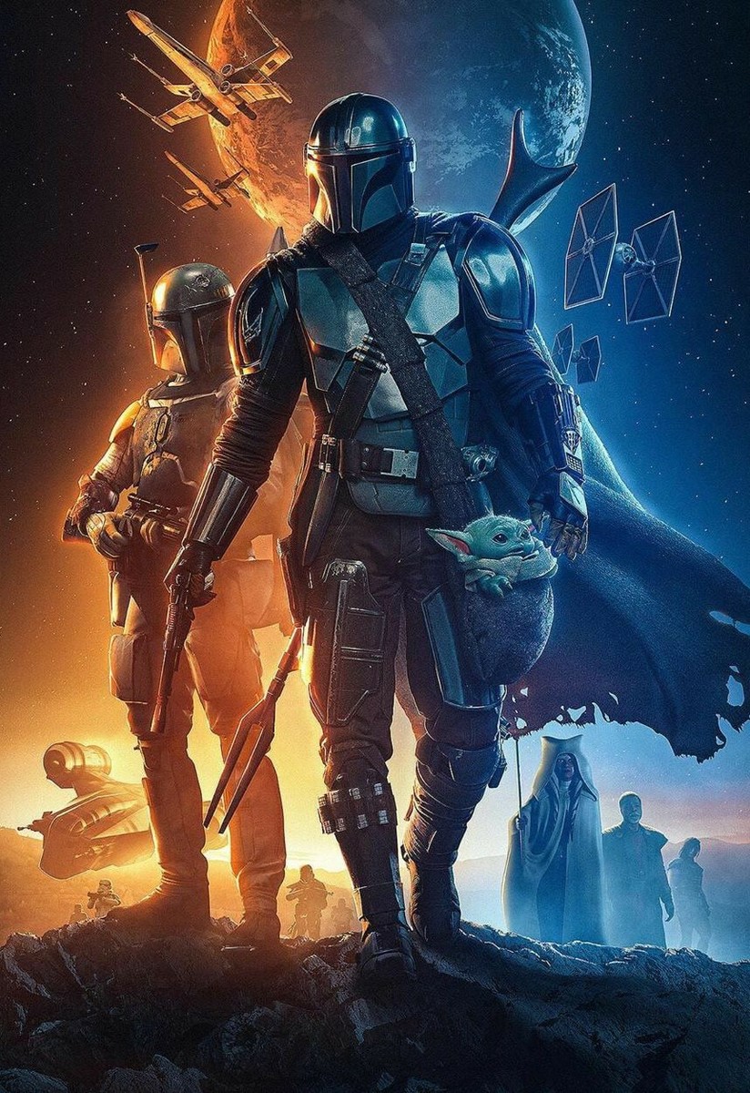 The Mandalorian Metal Poster Star Wars Baby Yoda Grogu 7x11 12x18