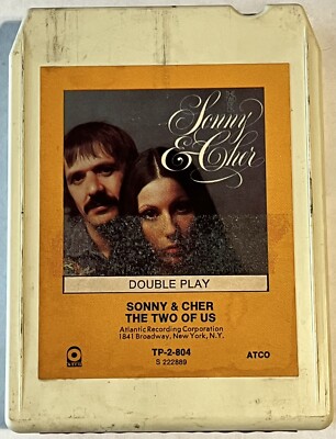 Sonny & Cher The Two of Us 8 Track Tape Double Play 1972 Atlantic TP-2-804