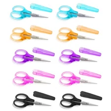 10 Pcs Small Craft Scissors Stainless Steel Tiny Scissors with Protective Cover