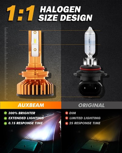 AUXBEAM for Toyota 4Runner 2006-2019 LED Headlight H11 9005 High Low Beam Bulbs - Picture 7 of 12