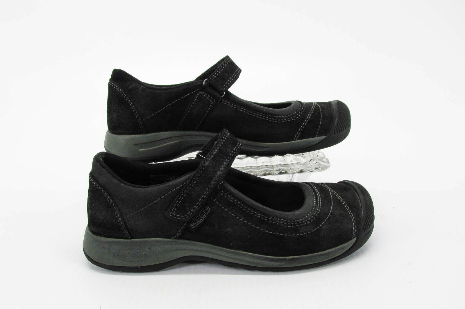 Keen scarpa donna viaggio pizzo MJ taglia 7M nera moda sneaker Oxford usata xq