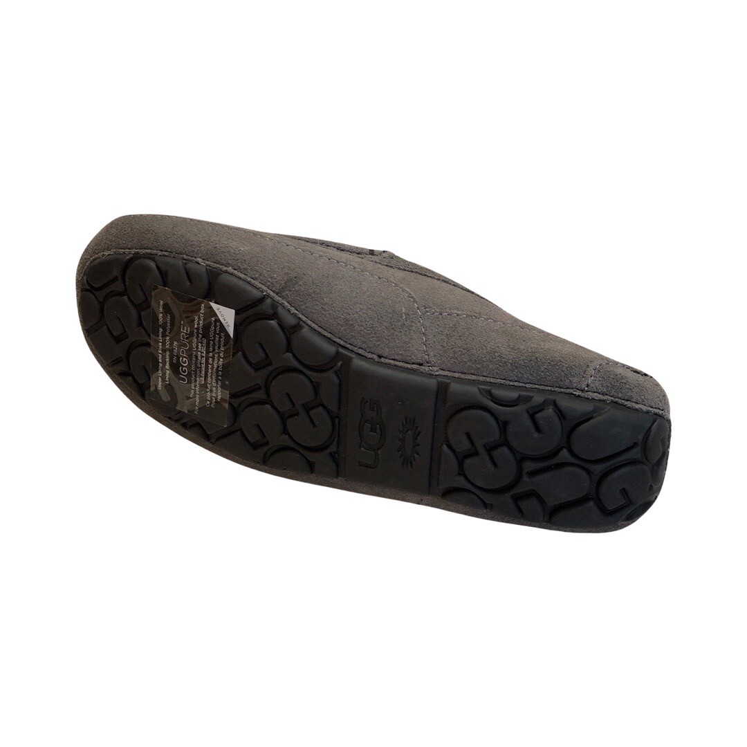 UGG Men's Ascot Grey Suede Leather Slippers Shoes 1016593 | eBay