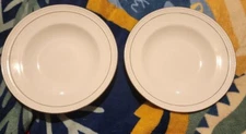 Set Of 2 Elite Gibson Plenary Rim Bowls