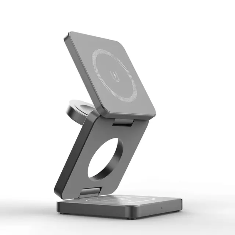 15W 3-in-1 Magnetic Foldable Wireless Charger for iPhone 15