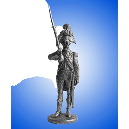 Plats d'étan - Znnfguren : Premer empre 24 soldats Prusse Waterloo