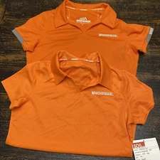 Whataburger Uniform Shirt Womens Size M Orange V-Neck