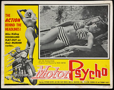 MOTORPSYCHO Original Movie Lobby Card Poster Russ Meyer Biker Gang Sexploitation