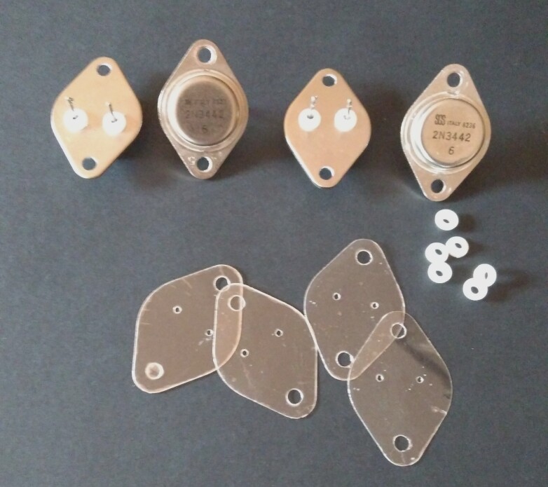 4x VINTAGE AUDIO TRANSISTOR - SGS 2N3442 6 TO3 NPN 117w KIT MIKA BOCCOLE PASTA - Foto 2