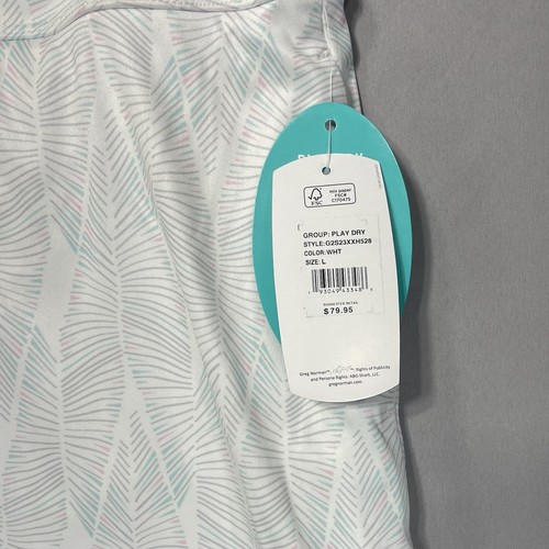 Large GREG NORMAN White $79 Play Dry GOLF Stretch Knit Wicking Skort NWT New L - Picture 2 of 13