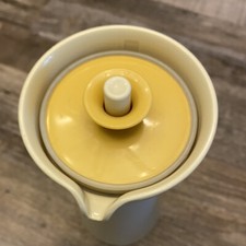Vintage Tupperware Beige Oil Vinegar Cruets 1246-12 MCM Retro Made In USA