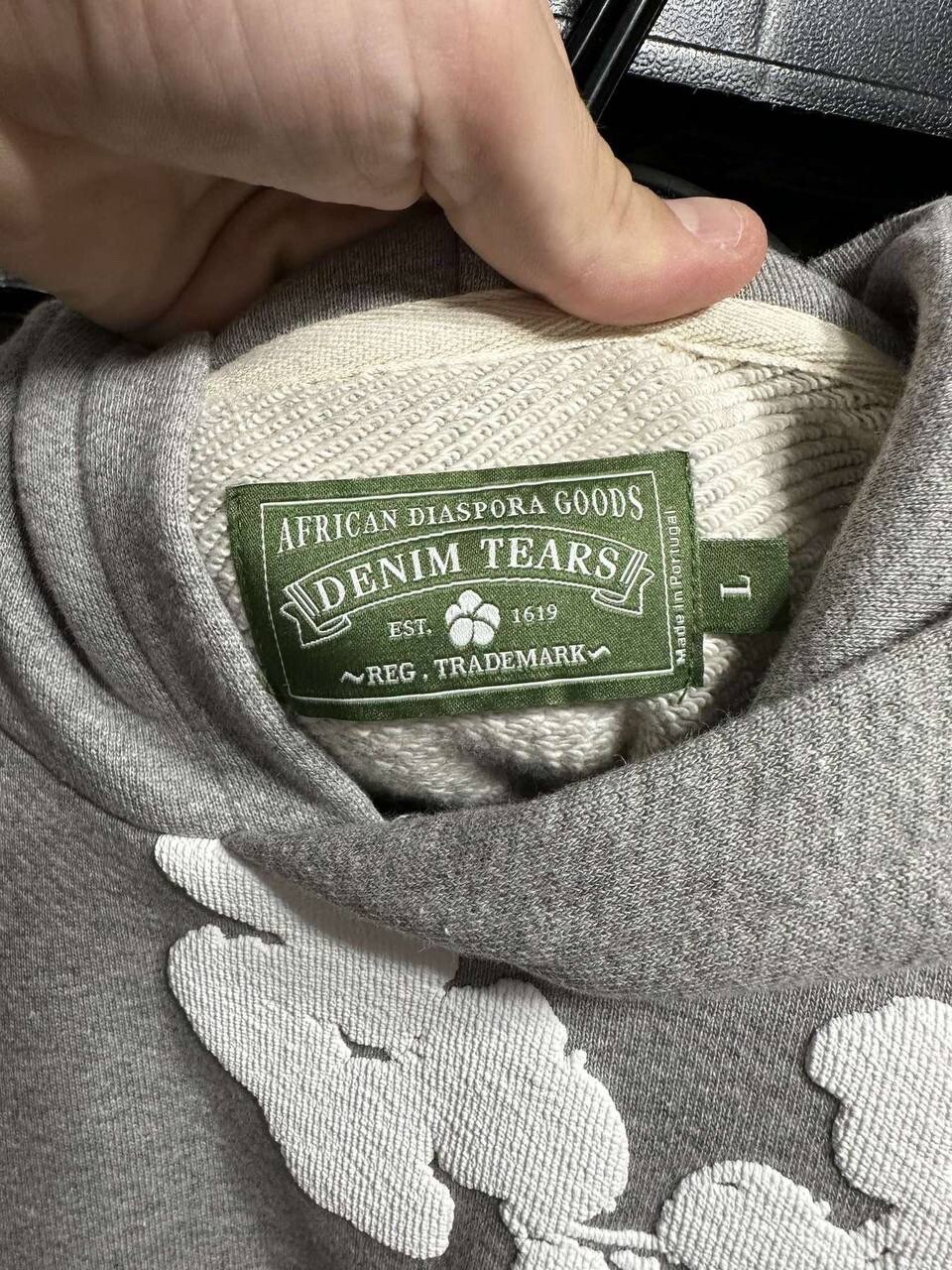 RARE AUTHENTIC Denim Tears The Cotton Wreath Sweatshirt Gray size L image 3