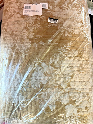 Pottery Barn Juliette Toile Reversible Pick Stitch Quilt Full/Queen Harvest Gold - Bild 6 von 7
