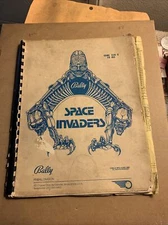 original  arcade Pinball  game owners manual Space invaders Bally no Back cover￼