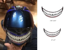 Evil Smile Mouth Teeth Sticker Decal Vinyl Motorcycle Helmet Biker Graphics US