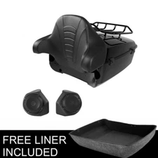 King Luggage Trunk Pad +Speakers+Top Rack Fit For Harley Street Glide 14-23