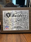 Oakland Raiders NFL Original Autographed Plaque