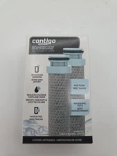 2-PACK CONTIGO FILTRATION Replacement Filter Cartridges for WELLS Water Bottle