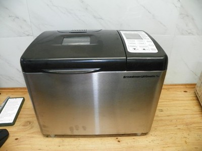 Breadman Ultimate Plus Model TR2500BC Stainless 1.5 - 2LB Bread Maker, Excellent