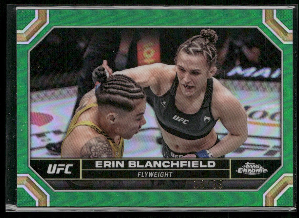 2024 Topps Chrome UFC #65 Erin Blanchfield Green Refractor #/99