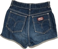 Genuine 1980's Australian Made Blue Union Vintage Denim Shorts - Size 6/8