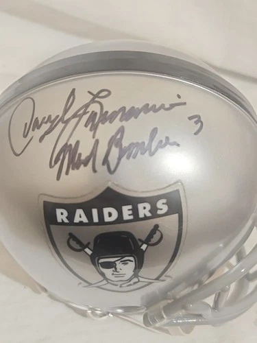 Daryle Lamonica Mad Bomber 3 signed mini helmet - JSA COA with Case