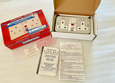 Double 13A RCD protected metalclad socket - unused CONTACTUM in original box