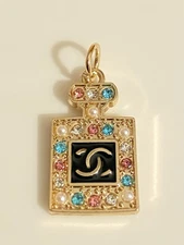 Chanel Zipper Pull Button Stamped Charm