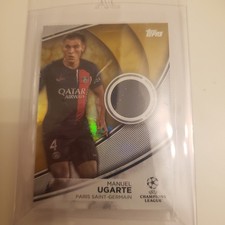 Patch Topps Manuel Ugarte PSG Superstar Relic Gold 26/50 Match-worn 2023 Man Utd