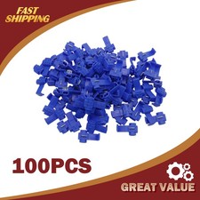 NEW 100x Electrical Cable Connectors Blue Quick Splice Lock Wire Terminals Crimp