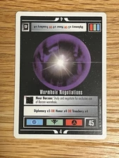 Star Trek CCG 1E Wormhole Negotiations Near-Mint/NM Rare – Premiere Alpha 1994