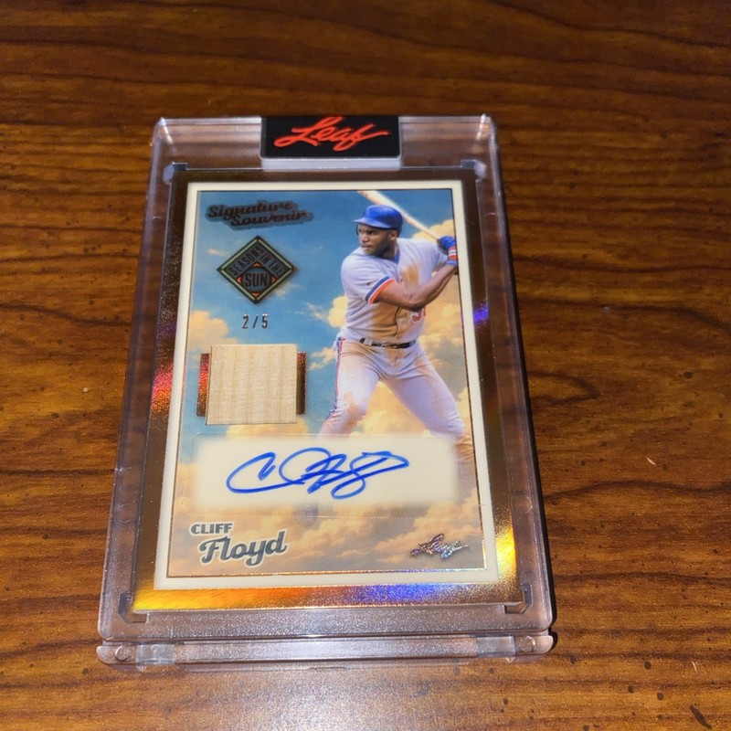 Cliff Floyd Auto /5 Game Used Relic - 2026 Leaf Seasons In The Sun