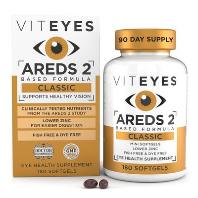 Viteyes AREDS 2 Classic Macular Health 180 Count (Pack of 1), Softgel 