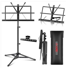 5 Core Music Stand Adjustable Desktop Book Stands Portable Sheet Holder All Meta