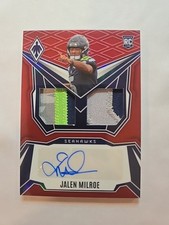 2025 Jalen Milroe Phoenix Dual Rookie Patch Auto RPA (40/99) #DRP-JME Seahawks