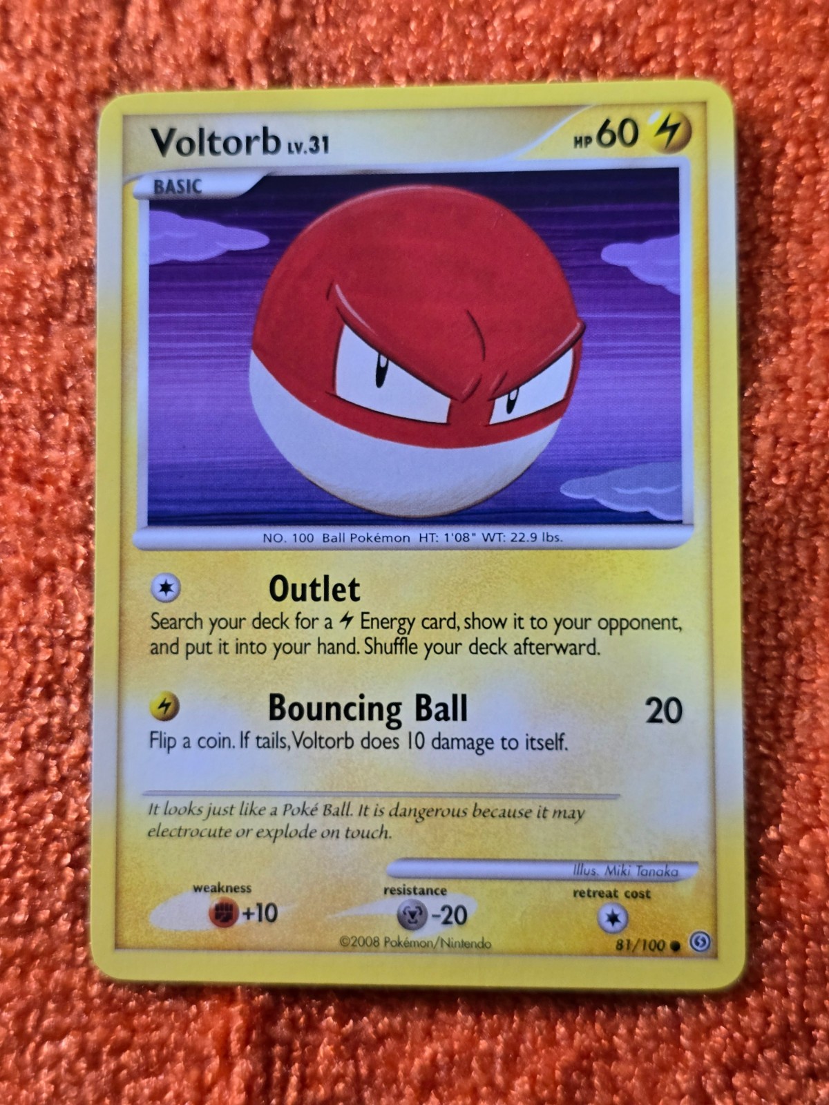 2008 Pokemon Diamond and Pearl Stormfront #81 Voltorb, C, NF/H, cd9